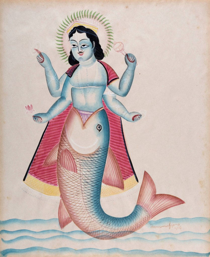 Kalam Patua (Indian, b. 1962) 'One of 'Dashāvatara (Ten Avatars)'' 2015-2016