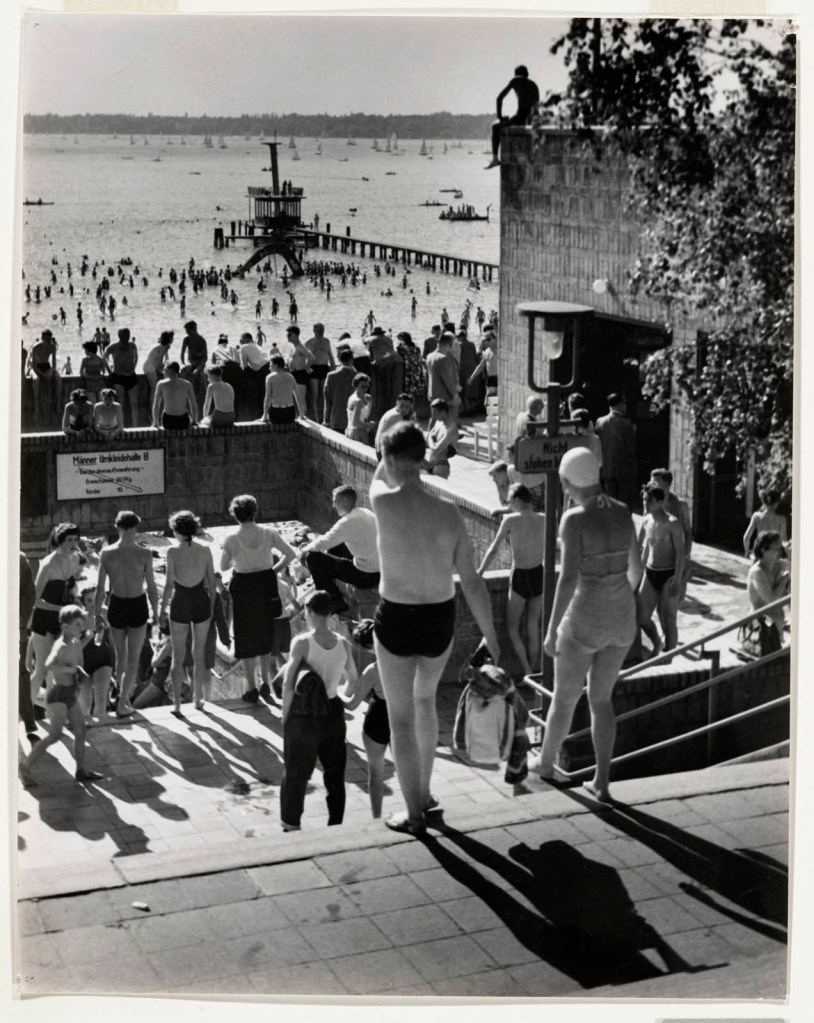 Elsa Thiemann (German born Poland, 1910-1981) 'Berlin die grosse Treppe im Freibad Wannsee' (Berlin, the large staircase in the Wannsee open-air swimming pool) 1950s
