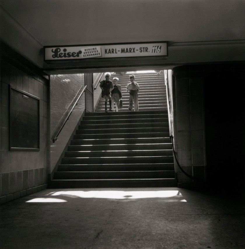 Elsa Thiemann (German born Poland, 1910-1981) 'Berlin Kinder am U-Bahneingang in Neukölln' (Berlin children at the subway entrance in Neukölln) 1950s
