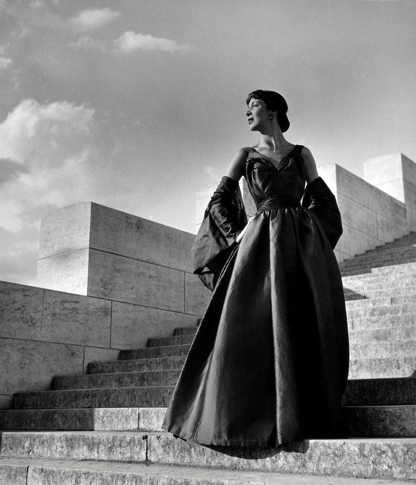 F.C. Gundlach (German, 1926-2021) 'Evening gown by Manguin', Paris, Palais de Chaillot, 1952