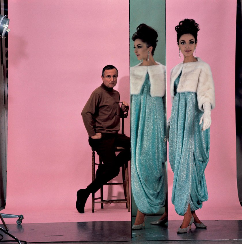 F.C. Gundlach (German, 1926-2021) 'Evening gown with mink bolero, Heinz Schulze-Varell in the background', Berlin (West), 1962