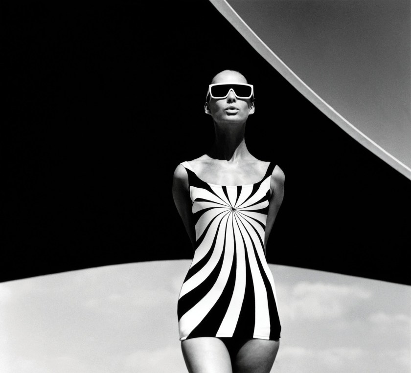 F.C. Gundlach (German, 1926-2021) 'Op Art swimsuit, Brigitte Bauer, Sinz swimwear', Vouliagmeni, 1966