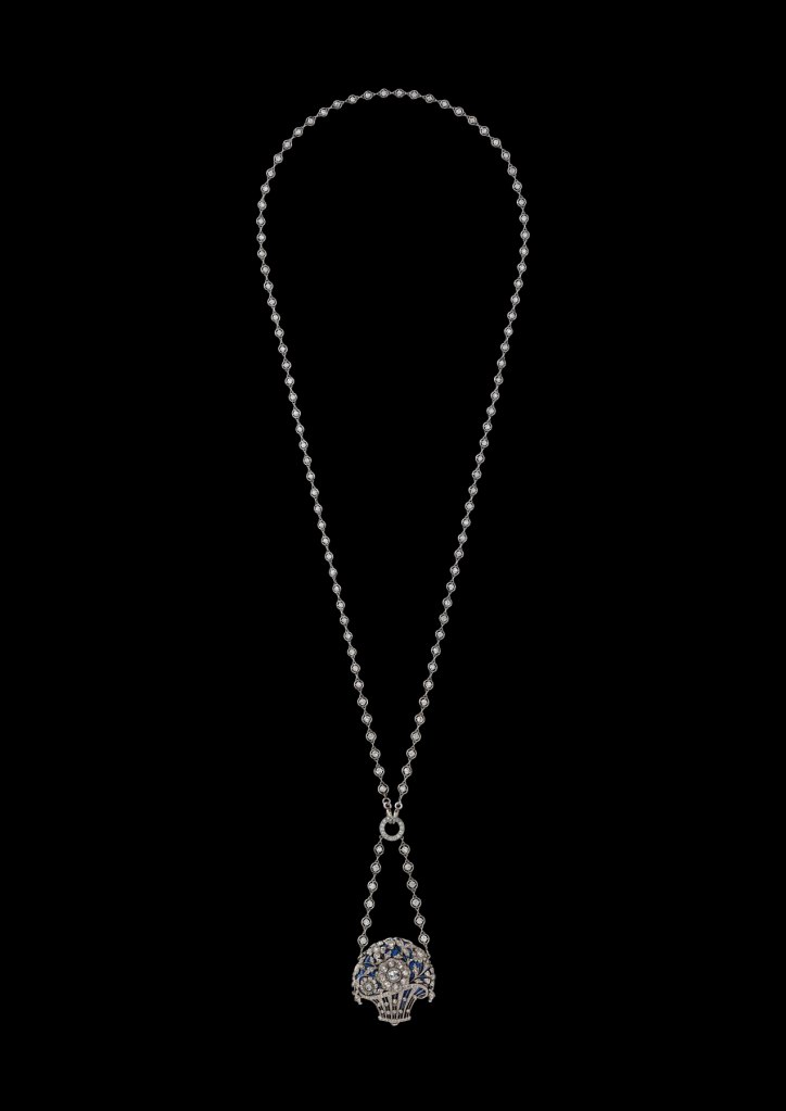 Floral basket pendant watch, Cartier Paris, 1909