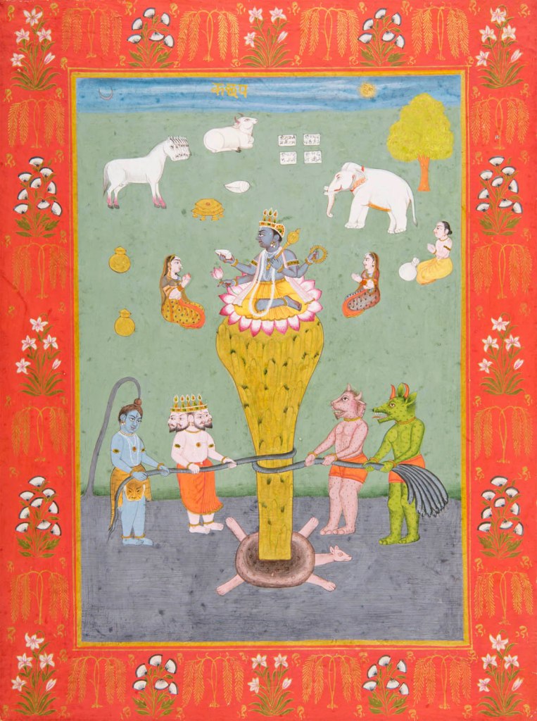 Central India. 'Kurma Avatar' 18th century 'Folio from a series depicting Vishnu's avatars'