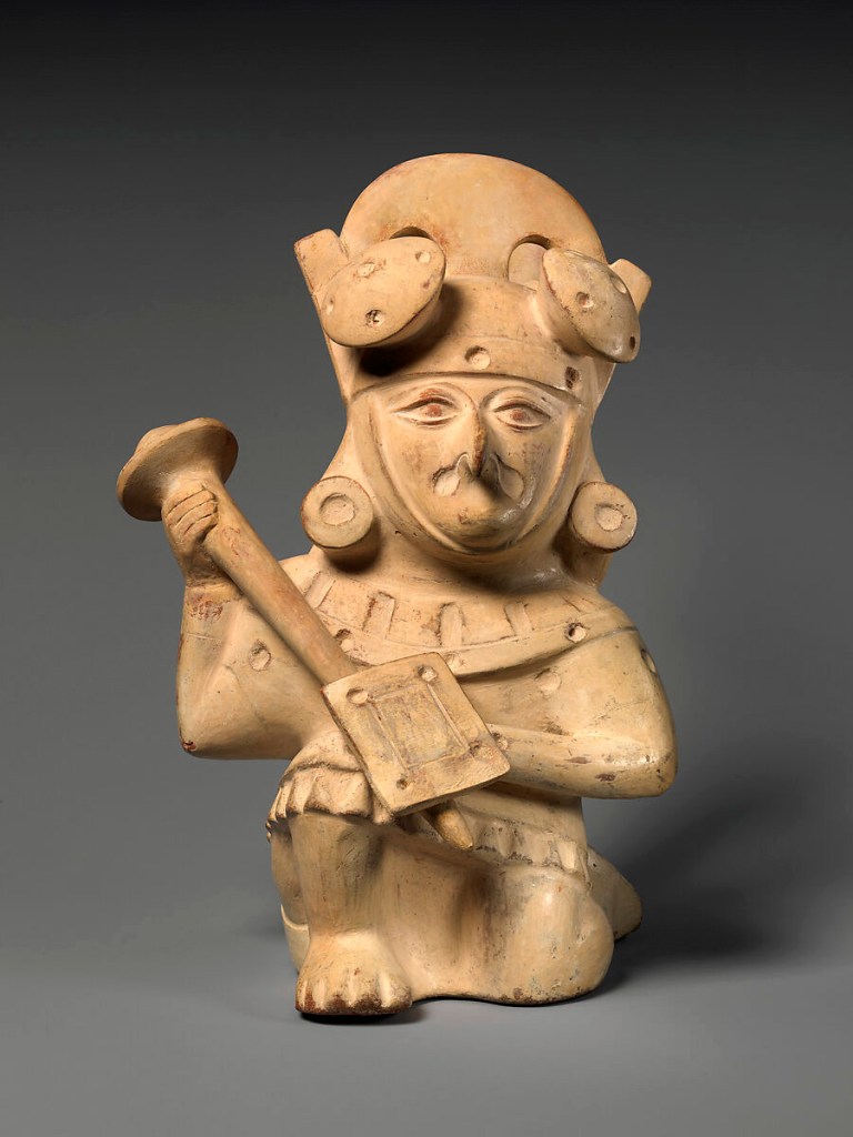 Moche artist(s) 'Stirrup-spout bottle with bird warrior' 500-800 CE