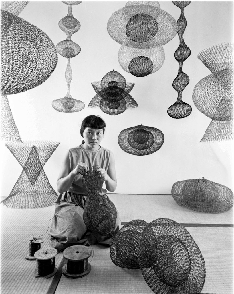 Nat Farbman (American born Poland, 1907-1988) 'Artist Ruth Asawa making wire sculptures, California, United States' November 1954 Nat Farbman (American born Poland, 1907-1988) 'Artist Ruth Asawa making wire sculptures, California, United States' November 1954