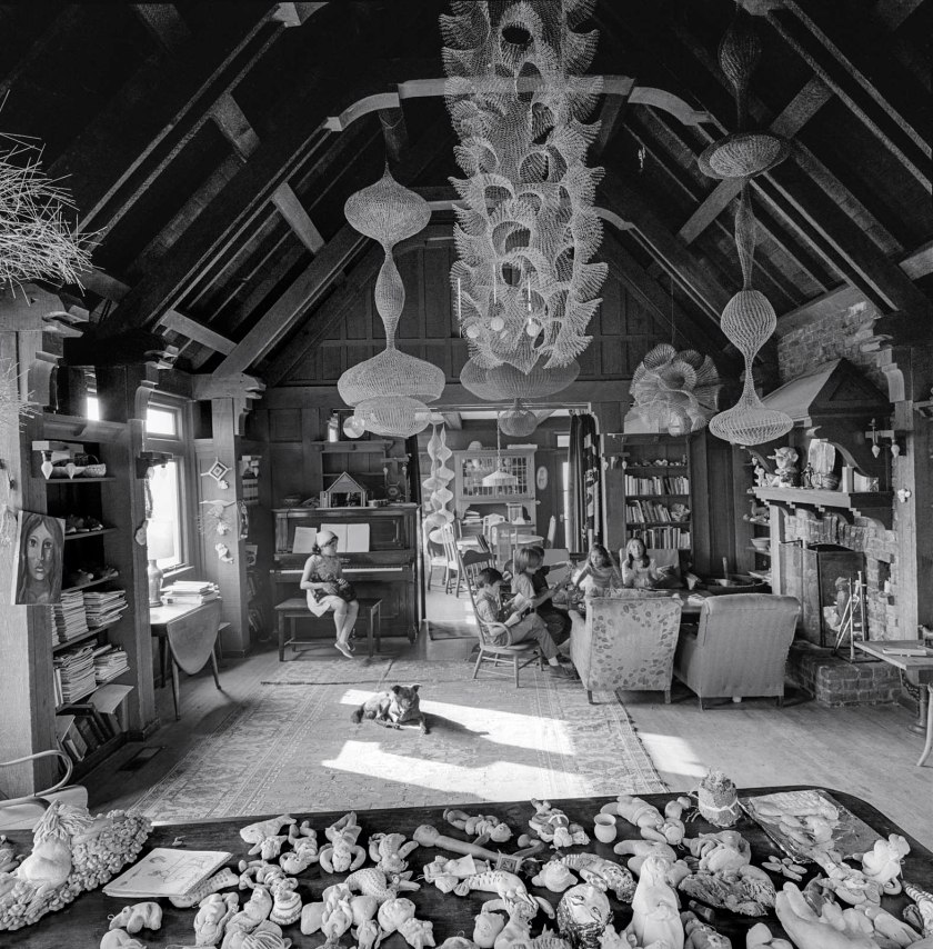 Rondal Partridge (American, 1917-2015) 'Living room of Ruth Asawa's home in San Francisco’s Noe Valley neighbourhood' 1969 Rondal Partridge (American, 1917-2015) 'Living room of Ruth Asawa's home in San Francisco’s Noe Valley neighbourhood' 1969