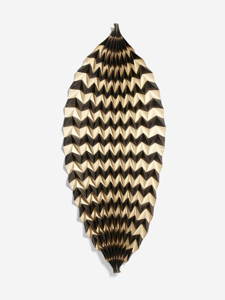 Ruth Asawa (American, 1926-2013) 'Untitled' (S.691, Wall-Mounted Paperfold with Horizontal Stripes) 1951 Ruth Asawa (American, 1926-2013) 'Untitled' (S.691, Wall-Mounted Paperfold with Horizontal Stripes) 1951