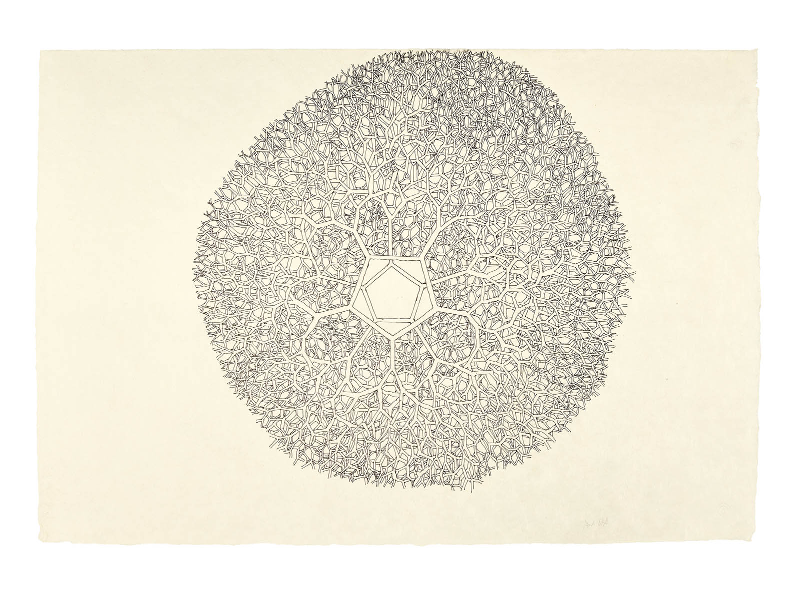 Ruth Asawa (American, 1926-2013) 'Untitled' (SD.017, Tied-Wire Sculpture Drawing with Open Pentagon in Center) 1980s to mid-1990s Ruth Asawa (American, 1926-2013) 'Untitled' (SD.017, Tied-Wire Sculpture Drawing with Open Pentagon in Center) 1980s to mid-1990s