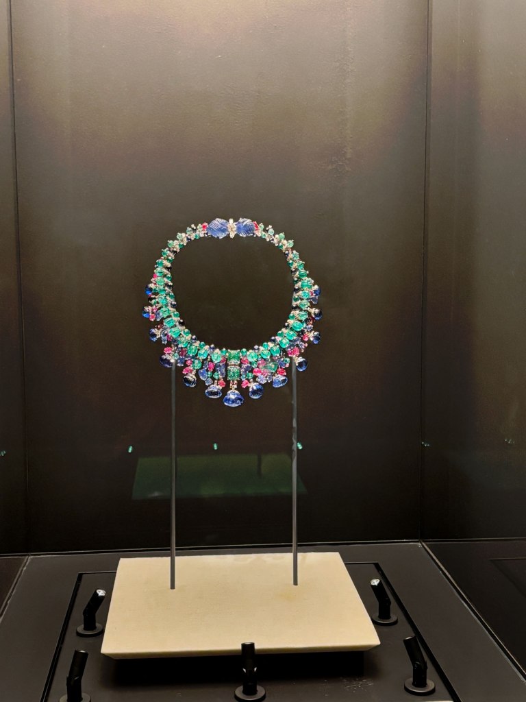 Installation view of the exhibition 'Cartier' at NGV International, Melbourne, June - October, 2026 showing 'Hindou' Necklace (Cartier Paris, 1936, modified in 1963)