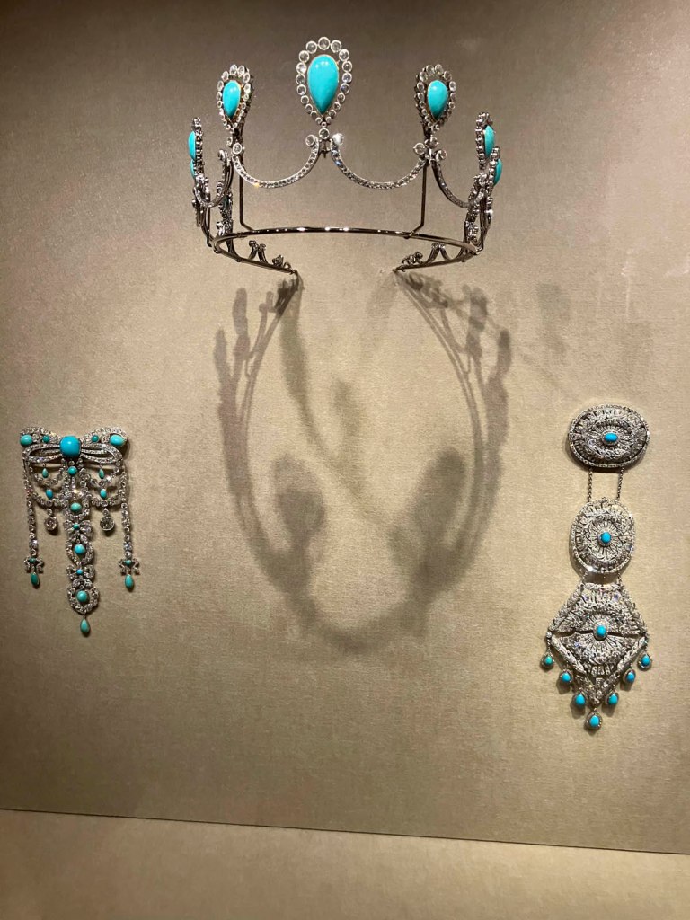 Installation view of the exhibition 'Cartier' at NGV International, Melbourne, June - October, 2026 showing 'Tiara' by Cartier Paris 1908 commissioned by Dame Nellie Melba