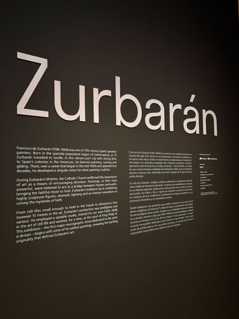 Wall text from the exhibition 'Zurbarán' at the National Gallery, London