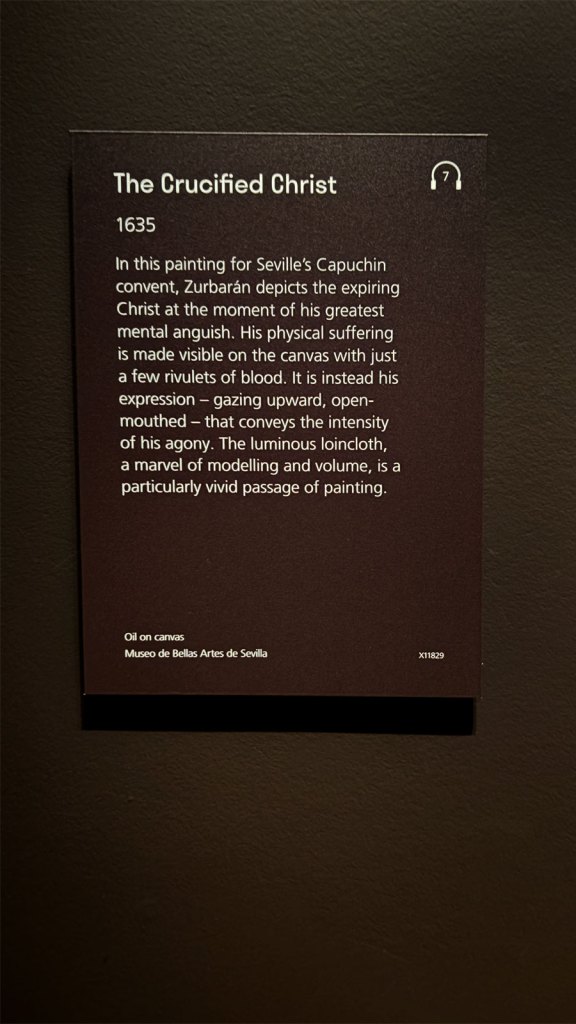 Wall text from the exhibition 'Zurbarán' at the National Gallery, London