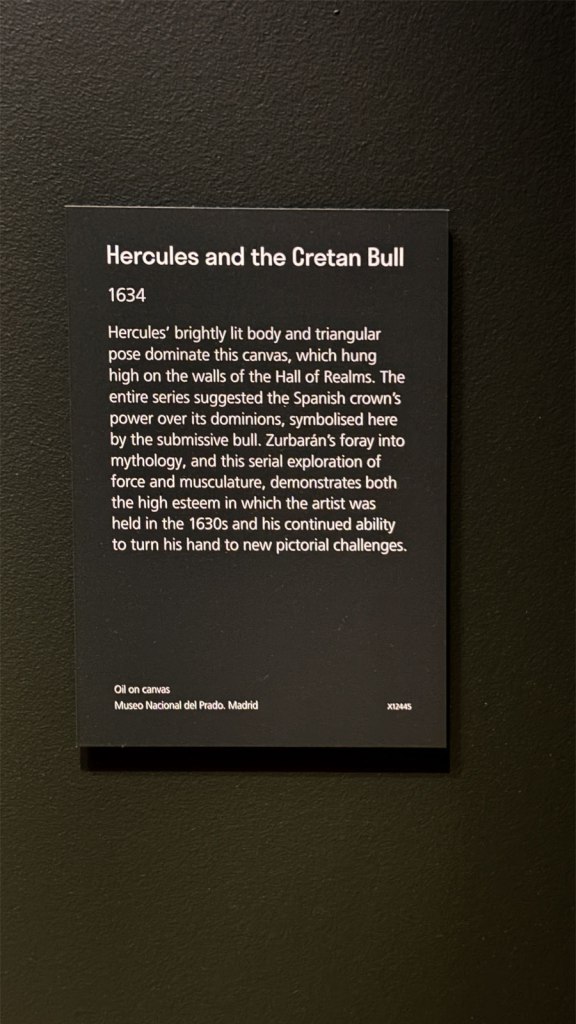 Wall text from the exhibition 'Zurbarán' at the National Gallery, London