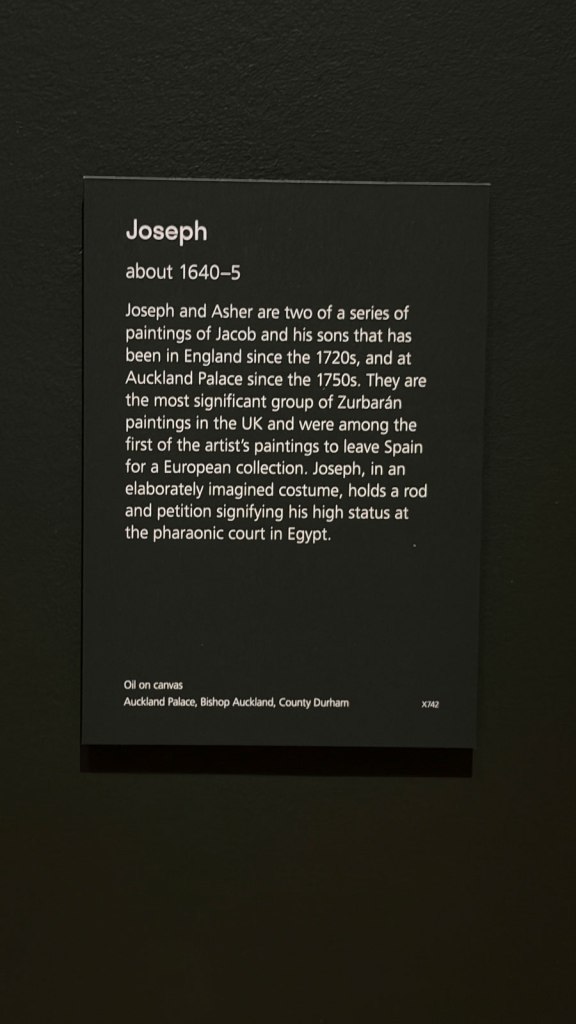 Wall text from the exhibition 'Zurbarán' at the National Gallery, London