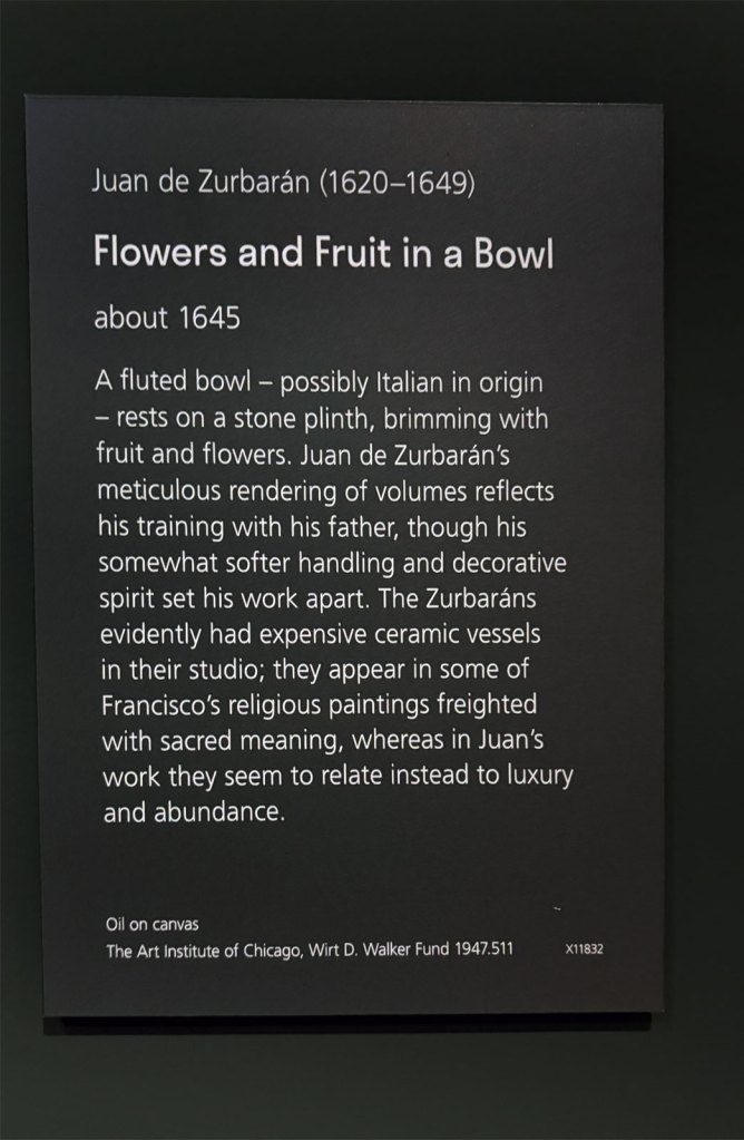 Wall text from the exhibition 'Zurbarán' at the National Gallery, London