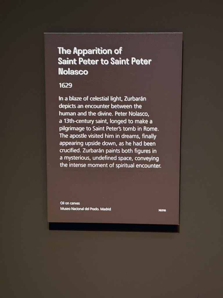 Wall text from the exhibition 'Zurbarán' at the National Gallery, London