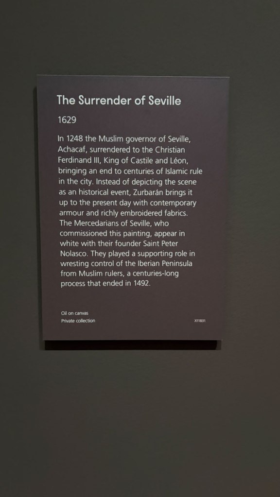 Wall text from the exhibition 'Zurbarán' at the National Gallery, London