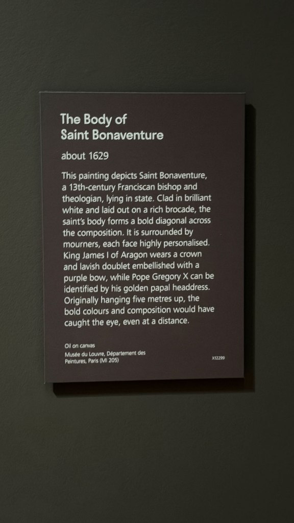 Wall text from the exhibition 'Zurbarán' at the National Gallery, London
