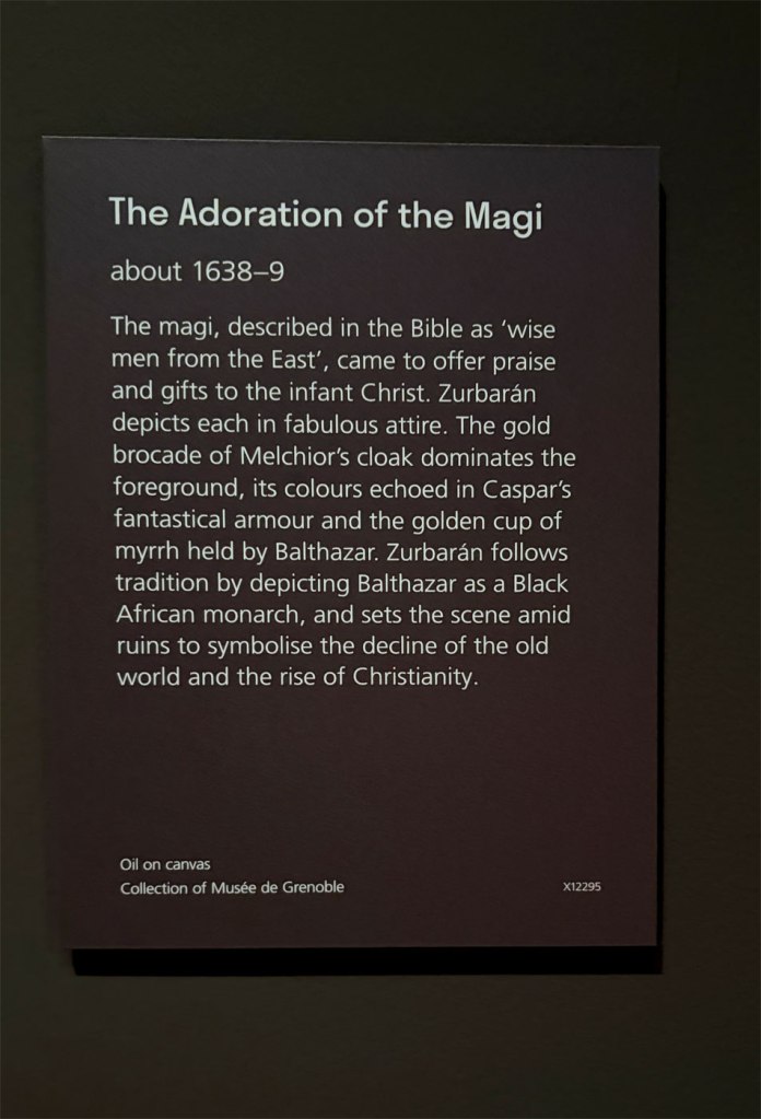 Wall text from the exhibition 'Zurbarán' at the National Gallery, London